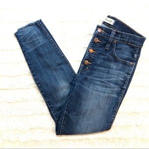 Madewell 10” High Riser Skinny Skinny Blue Jeans